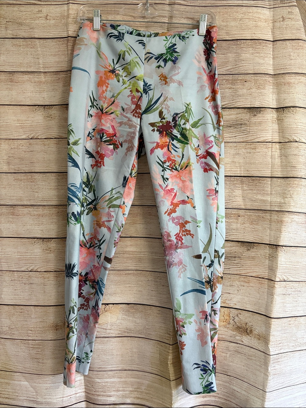 Estelle and Finn Floral Print Light Blue Women's Pants